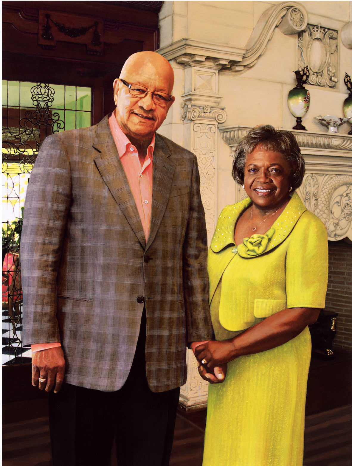 James and Pauline Montgomery of Chicago. Portrait by artist Trevor Goring