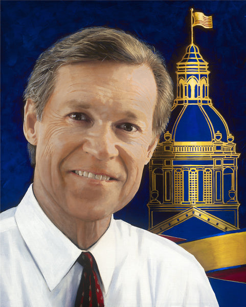 Wayne Hogan portrait by the artist Trevor Goring