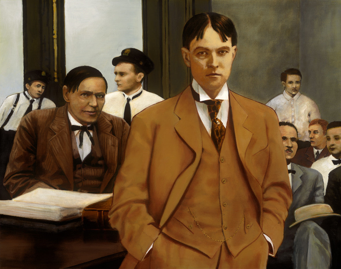 Earl Rogers defends Clarence Darrow Los Angeles 1912 by artist Trevor Goring